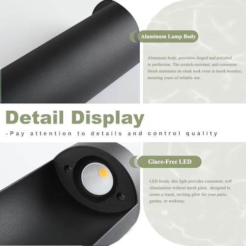 Landscape Path Light, Aluminum Outdoor Bollard Lighting for Lawn, Patio, Courtyard and Driveway Decoration Lighting IP65 Waterproof Pathway Lights - Image 5