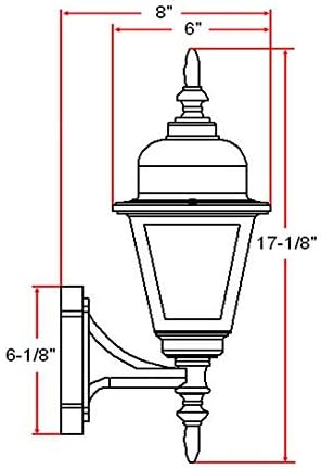 Maple Street 1-Light Outdoor Wall Light with Clear Glass, Wet Rated for Porch, Patio, and Garage – Design House, 507566 - Image 2
