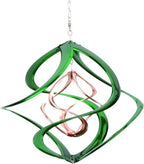 Red Carpet Studios The Original Cosmix Deluxe Helix Wind Spinner, Medium 14-Inch, Double Green & Copper by RedCarpetStudios