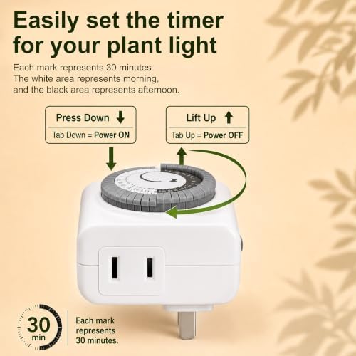 Wall Mounted Grow Lights for Indoor Plants with Timer, Hanging Light - Image 3