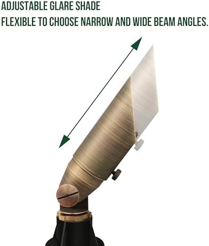 GKOLED Low Voltage Solid Brass LED Spotlight with MR8 Bulb, Outdoor Waterproof Landscape Lighting, Adjustable Uplights with Stake for House Garden Trees Lawn Patio Yard Fence, 3W 12V 180LM 2700K - Image 4
