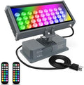 LED Wall Washer Lights with RF Remote, 144W RGBW Color Changing Flood Lighting Waterproof Heavy-Duty LED Wall Washing Light for Outdoor Indoor Lighting Projects, Hotels, Building Decorations by ATCD