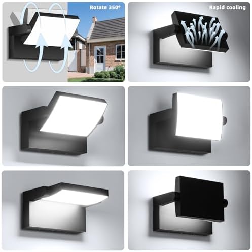 Outdoor Wall Lights 40W 350 ° Rotation Flood Light LED - Image 2