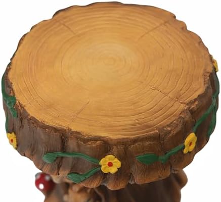 14”H Resin Fairytale Squirrel Statue Mushroom Stool Garden Decor - Image 6