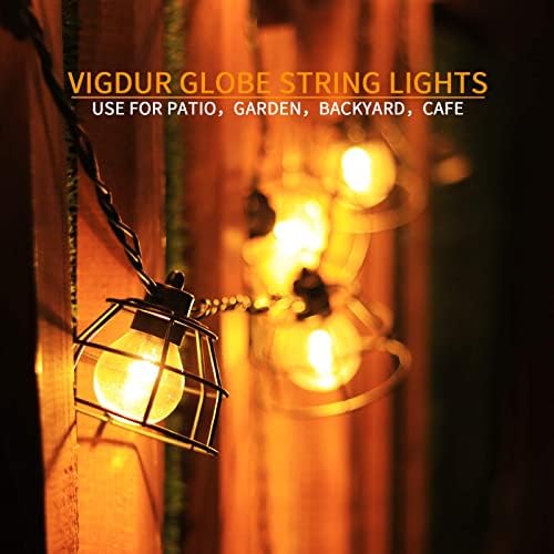 Vigdur Lantern String Lights, 10 G40 Bulbs Patio String Lights, 11FT - Image 5