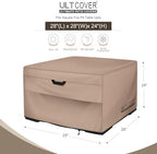 ULTCOVER Waterproof Square Patio Fire Pit Table Cover 28 inch - Image 2