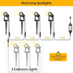 CPLIRIS Outdoor Landscape Lighting, LED Spot Lights Kit for Garden, Yard, House, Lawn, Tree, Flags, Fence Use, Warm White 2700k-3300k, IP67 Waterproof & Connectable - 4 Pack - Image 5