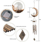 Moon Wind Chimes Solar Outdoor, Mother's Day Wind Chime Gift for Mom, Women, Grandma, Garden Courty ard Lawn Decor, Thanksgiving Gifts, Moon Gifts, Wind Chimes for Outside - Image 3