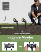 LITFIT 4Pack Low Voltage Landscape Spotlight,12v Outdoor Uplight Waterproof - Image 7