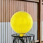 12-Inch Lemon Yellow Glass Gazing Globe, Decorative Reflective Garden Sphere with Stylish Mirror Finish, Perfect Outdoor Yard Ornament for Lawn and Adding Vibrant Color and Shine - Image 5