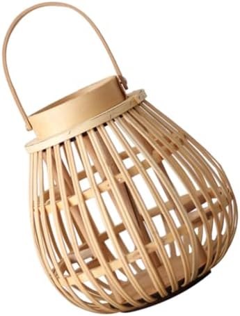 Handmade Bamboo Lantern Candle Holder for Home Holiday Parties Xmas by Unknown