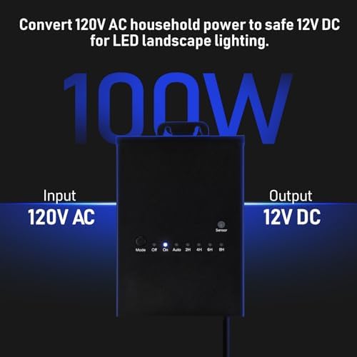 LEONLITE 100W Outdoor Low Voltage Landscape Transformer, 120V AC to 12V DC - Image 2