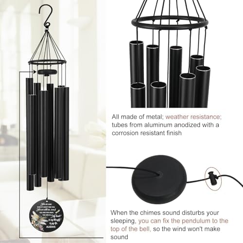 Sympathy Gifts for Loss of Mom, Wind Chime Loss Loved One, Sympathy Wind Chimes Mother/Father, in Loving Memory Wind Chime, Bereavement/Sympathy Gifts for Remembrance - Image 3