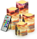 I Love You Dad Flameless Candles with Remote Control and Timers Color Changing Pillar Candles Battery Operated Home Fathers Day Decoration by Uorisanigo