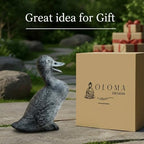 OLOMA Quacking Duck Concrete Garden Statue Outdoor Lawn Ornament Handmade Cement Goose Sculpture Yard Patio Flower Beds Pond Decor Farmhouse Garden Accent Weather Resistant Outdoor Decor - Image 7
