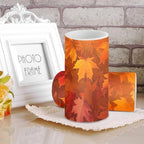 5.7" x 3" Fall Maple Leaves Battery Operated Candles with Timer Flameless LED Candles with Remote Color Changing for Thanksgiving Day Decoration Plastic Pillar Lights Bulk - Image 3