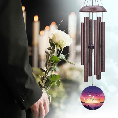 Personalized Memorial Wind Chimes Gift for Heaven Mom Dad - Image 4