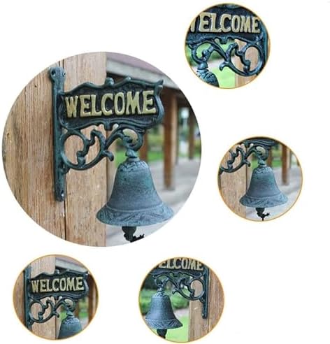 Cast Iron Dinner Bell Hanging Doorbell Made of Fine Cast Iron - Indoor Outdoor Wall Mounted Dinner Bell for Farmhouse Garden Home Wall Art Decoration - Image 3
