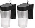 LIT-PaTH Outdoor Wall Light Fixture, Aluminum, LED 5000K, Black, 2 Pack by LIT-PaTH