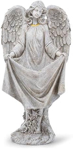 basen Angel Garden Statue Outdoor, Memorial Angel Figurine for Grave Yard Lawn, Resin Praying Angel Sculpture for Cemetery Decoration, Sympathy Gift, Spiritual Garden Decor - Image 7