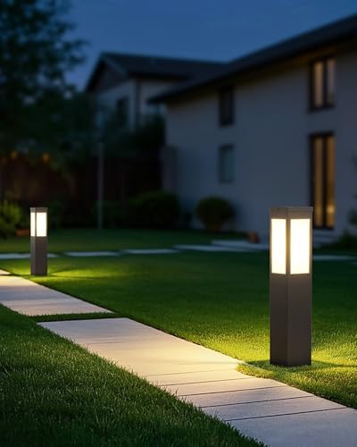 E26 Outdoor Path Light - Waterproof IP54 Stainless Steel Bollard Lighting for Garden, Lawn, Courtyard & Driveway - Durable Landscape Walkway Fixture - Image 7