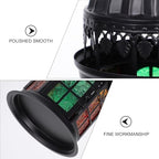 Healifty Moroccan Style Decorative Candle Lantern Hanging Glass Tealight Holder Colorful Glass Retro Candle Lamp Ornament for Indoor Outdoor Home Décor - Image 3