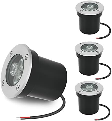 Low Voltage Landscape Lighting In-ground Light LED Well Lights 3W 12V 24V Outdoor Landscape Light Waterproof IP67 Pathway Driveway Deck Step Fence Garden Lights by ACHENGE