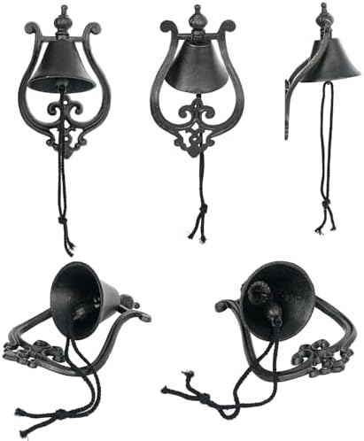 Sungmor Cast Iron Wall Bell, Vintage Rustic Dinner Bell with Rope - Image 5