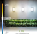ASD LED Outdoor Sconce Lights Motion Sensor 3000K 4000K 5000K Nickel 4 Pack - Image 7