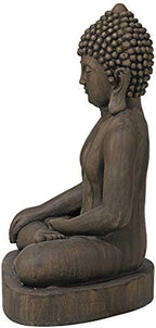 John Timberland Sitting Buddha 29 1/2" High Dark Sandstone Outdoor Statue - Image 5