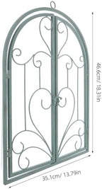FONDOTIN Faux Window Frame Wall Decor 18.34X13.81In Iron Art Rustic Frame for Garden Patio and Indoor Entryway Farmhouse Wall Art Vintage Decorative Window Pane - Image 7