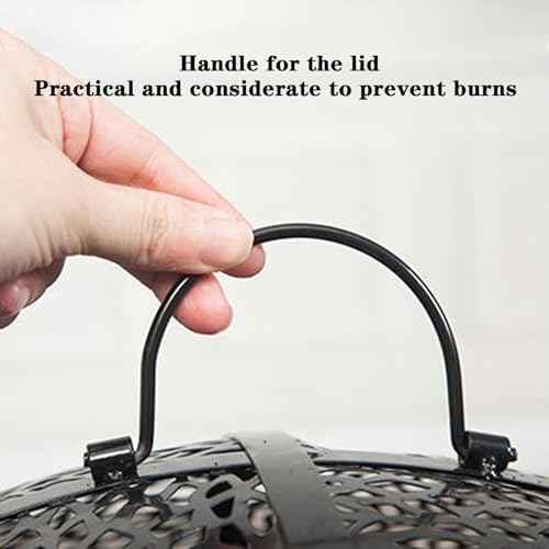 BNEI European Style fire Pit, Portable Tabletop fire Pit with fire net Cover, 55 * 60 cm, Suitable for Winter Warming, Barbecue (Large) - Image 6