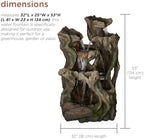 Alpine Corporation WIN1398 Outdoor Cascading Willow Tree Floor Fountain with Cool White LED Lights, 53" Tall - Image 3