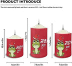 Cozeyat Flameless Bullet Floating Candles with Remote Control Set of 3, Red Christmas Frog Pattern Electric Candles Christmas Decoration, 4/6H Timer Waterproof Tea Lights Candles - Image 6