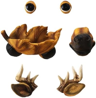 Tree Face Bird Feeder Decor Garden Decoration,Tree Hugger Yard Art Garden Decoration,Creative Multifunctional Cute Statue Yard Art Tree Hugger Sculpture for Outdoor - Pig(Deer) by Unknown