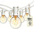 Outdoor String Light, 100Ft Waterproof Patio Lights with 105 Glass Bulbs by Abeja