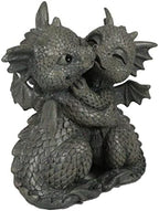 Ebros Gift Mini Fiery Romance Hatchling Dragon Lovers Garden Figurine Faux Stone Resin Finish 4.75" H Dragon Hugs Home Decor Dungeons and Dragons Fantasy Art - Image 6