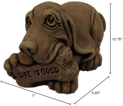 Massarelli's 'Life is Good' Basset Hound Puppy Dog Solid Cast Stone Garden Statue - Great Gift Idea - Durable, Lifelike Sculpture for Home and Yard - Fun Exterior and Interior Art - Image 7