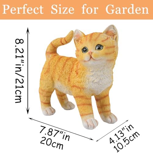 Teaeeno Real Bengal Cat Garden Statue - Resin Realistic Cat Sculpture, Pet Loss Memorial Stone, for Cat Lovers, Indoor/Outdoor Decor, Animal Figurine for Yard Ornaments - Image 3