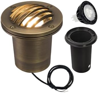 MALORY Low Voltage Landscape Well Lights, (φ99 mm) Brass Housing 1Pack by MALORY