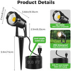 nipify 5W Outdoor Spot Lights, COB Landscape Spotlights with Spiked Stand - Image 4
