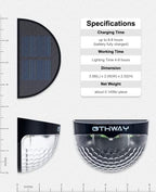 OTHWAY Solar Fence Post Lights Wall Mount Decorative Deck Lighting (Black, 6 Packs) - Image 5