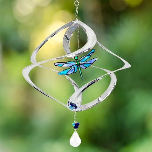 Red Carpet Studios The Original Helix Cosmix Spinner Stainless Steel and Crystal Geo, 17.5 Inches, Dragonfly - Image 6
