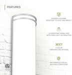 ASD LED Outdoor Sconce Lights, Nickel 3000K 4000K 5000K ETL - Image 3