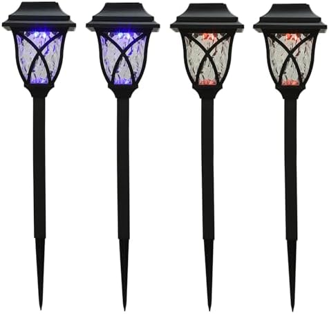 4 Pack Solar Lawn Path Lights 0.5w 2.4v Ip67 Waterproof by Hoement