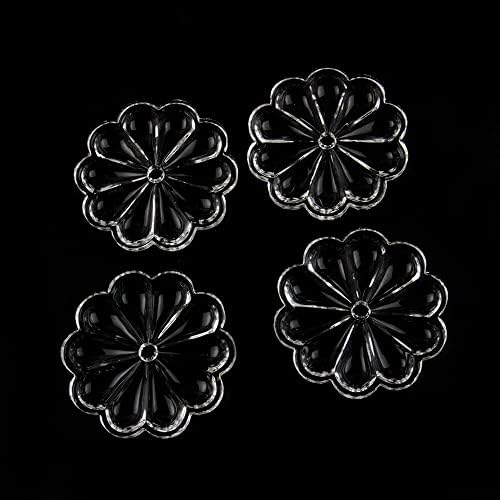 Chandelier Crystal Prisms Pendants 100pcs 16/18/20/22mm Clear R_osette Flower Bead Crystal Prisms Pendant Crystals Lighting Lamp Replacement Parts (Color : 16mm) - Image 6