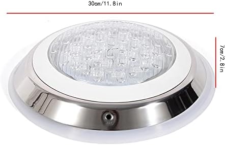 54W RGB LED 7 Color Changing Pool Light 5400 LMS Wall Surface Mounted Waterproof 90 Degrees Beam Angle Swimming Pool Pond Submersible Underwater Lamp IP68 Waterproof 12V AC with Remote 4.9ft Cord - Image 2