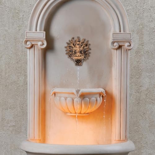 Dragon Head Wall Fountain Outlet for Outdoor Garden Resin Coffee - Image 7