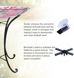 MUMTOP Outdoor Glass Birdbath with Metal Stand for Garden Cardinal Decor - Image 5