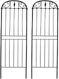 Sunnydaze 32" Black Metal Garden Trellis for Climbing Plants, 2-Pack by SunnydazeDecor